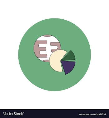 In flat design of business pie vector image