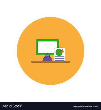 In flat design of business pie vector image
