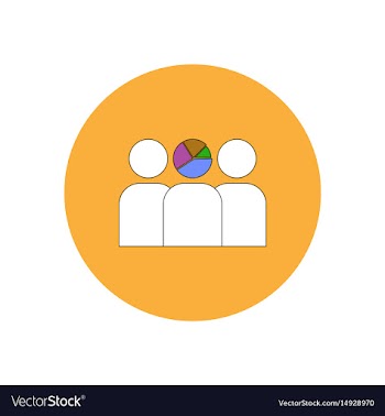 In flat design of business pie vector image