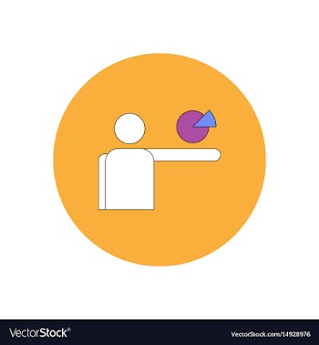 In flat design of business pie vector image