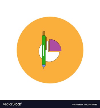 In flat design of business pie vector image