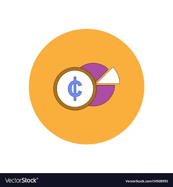 In flat design of business pie vector image