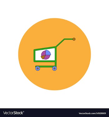 In flat design of business pie vector image