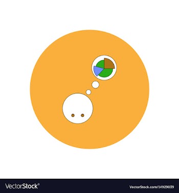In flat design of business pie vector image