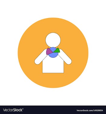 In flat design of business pie vector image