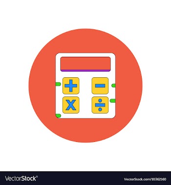 In flat design of calculator vector image