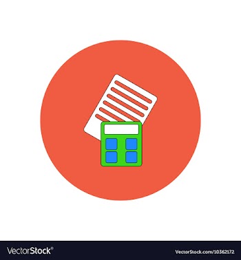 In flat design of calculator vector image