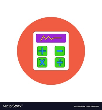 In flat design of calculator vector image