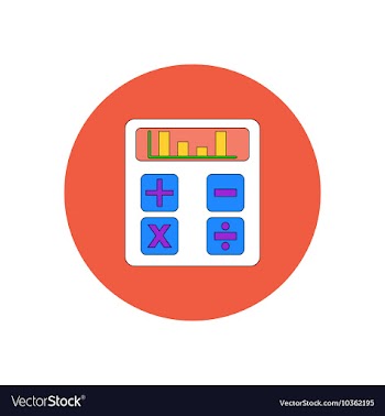 In flat design of calculator vector image