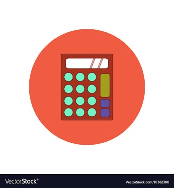 In flat design of calculator vector image
