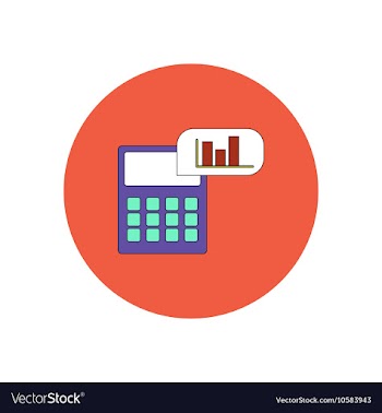 In flat design of calculator vector image
