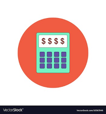 In flat design of calculator vector image