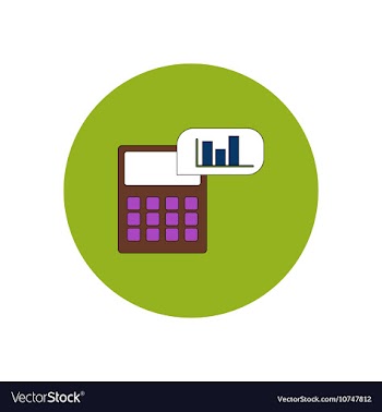 In flat design of calculator vector image