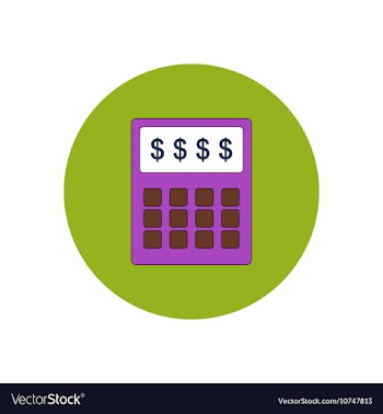 In flat design of calculator vector image