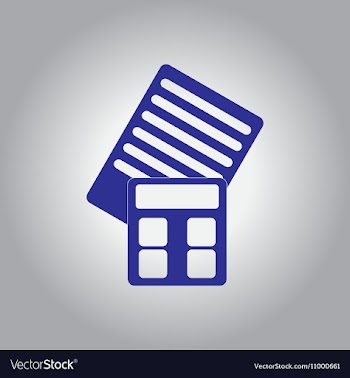 In flat design of calculator vector image