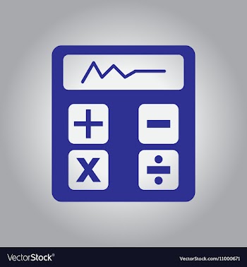 In flat design of calculator vector image