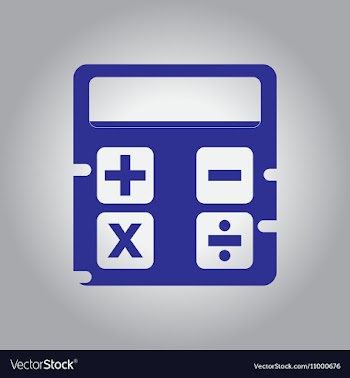 In flat design of calculator vector image