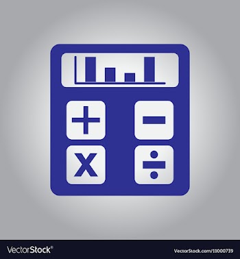 In flat design of calculator vector image