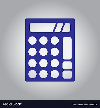 In flat design of calculator vector image