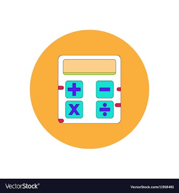 In flat design of calculator vector image