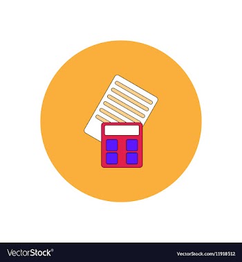 In flat design of calculator vector image