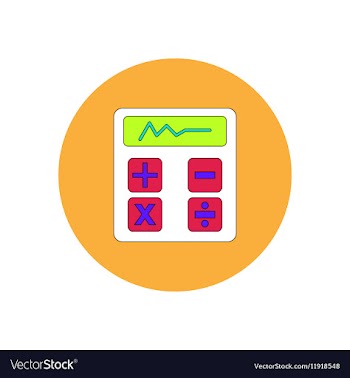 In flat design of calculator vector image