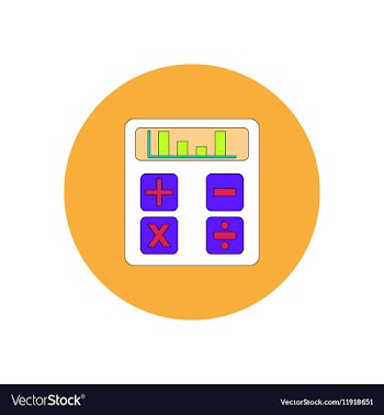 In flat design of calculator vector image