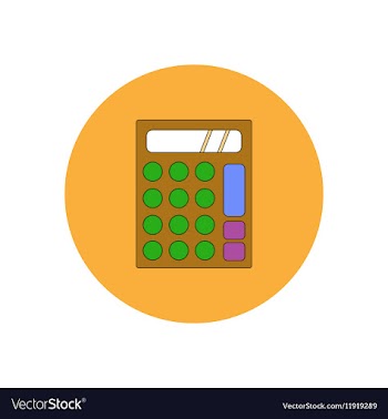 In flat design of calculator vector image