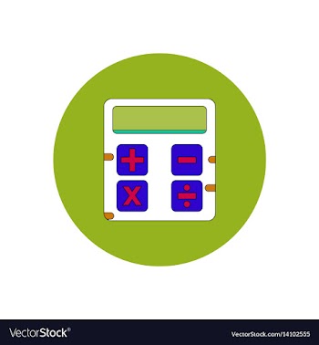 In flat design of calculator vector image