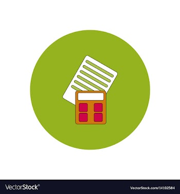 In flat design of calculator vector image