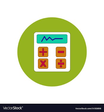 In flat design of calculator vector image