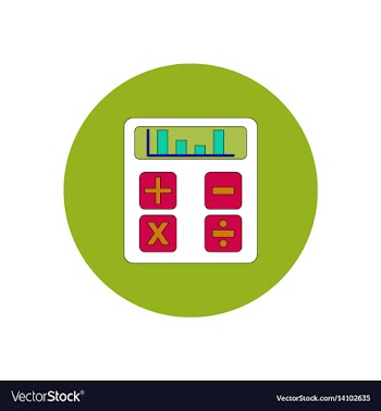 In flat design of calculator vector image