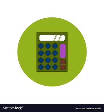 In flat design of calculator vector image