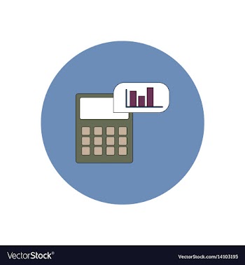 In flat design of calculator vector image