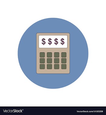 In flat design of calculator vector image