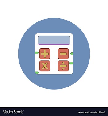 In flat design of calculator vector image