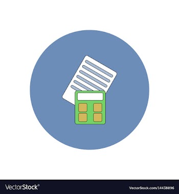In flat design of calculator vector image