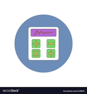 In flat design of calculator vector image