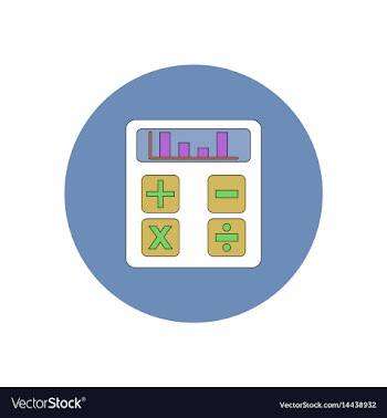 In flat design of calculator vector image