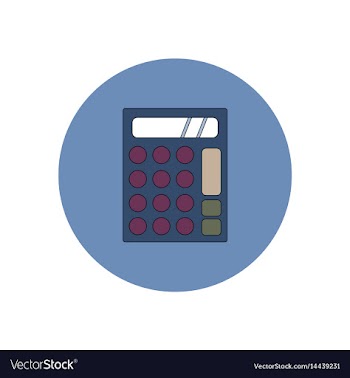 In flat design of calculator vector image