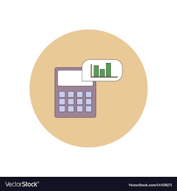 In flat design of calculator vector image