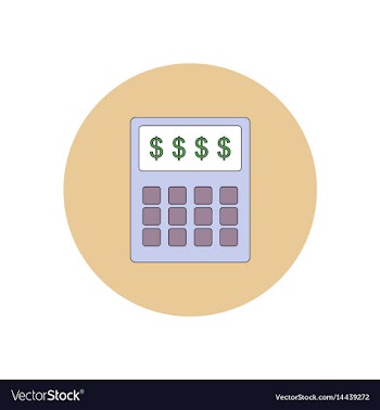 In flat design of calculator vector image