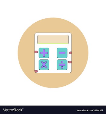 In flat design of calculator vector image