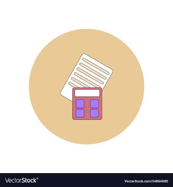 In flat design of calculator vector image