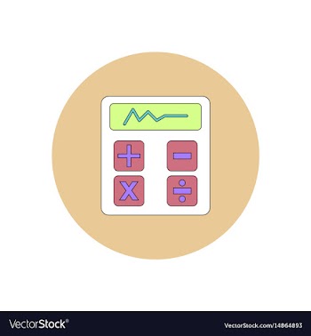 In flat design of calculator vector image