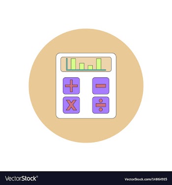 In flat design of calculator vector image