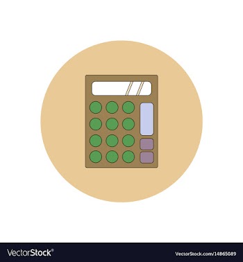 In flat design of calculator vector image