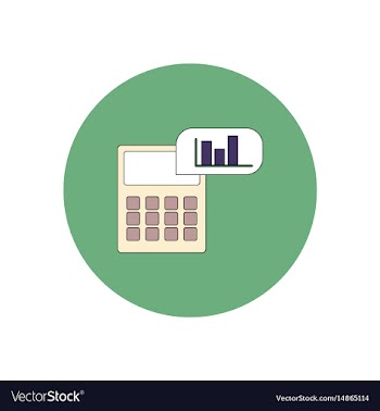 In flat design of calculator vector image