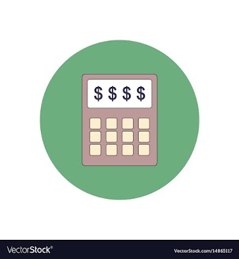 In flat design of calculator vector image