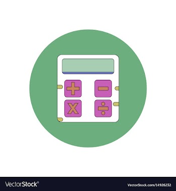 In flat design of calculator vector image